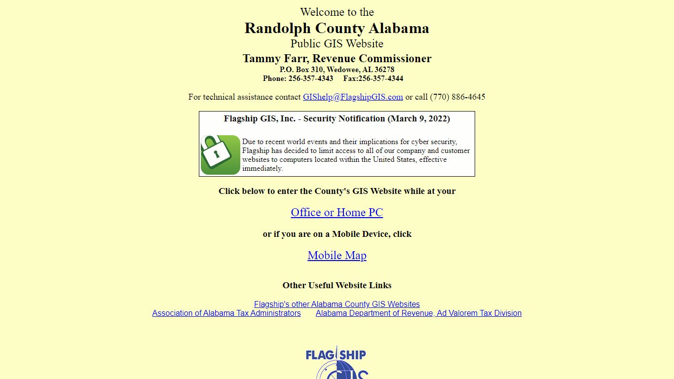 Randolph Public GIS Index - Alabama GIS